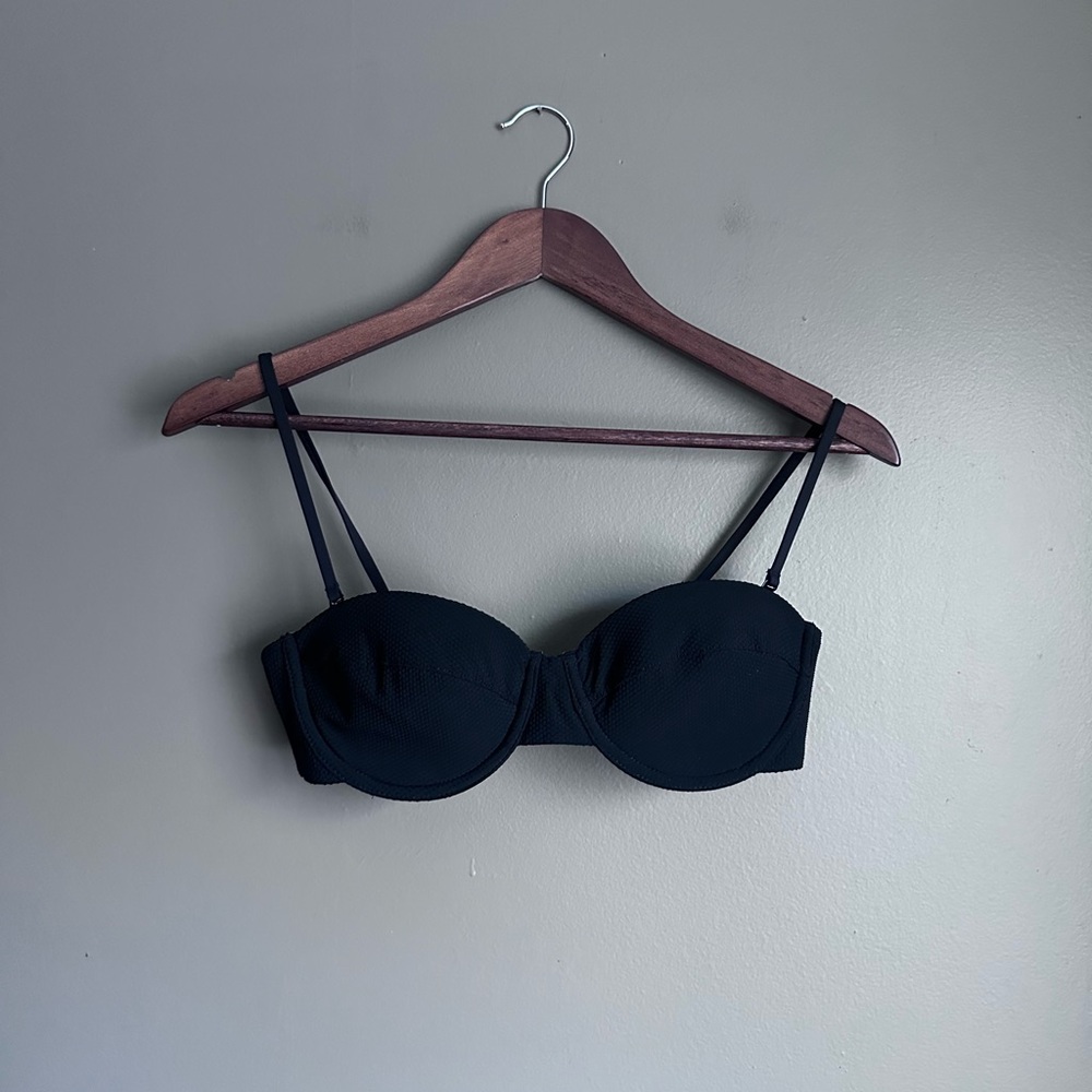 J.Crew Black Swim Top SZ 34 C Black Adjustable Bikini Top